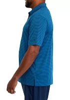 Big & Tall Yarn Dyed Stripe Polo Shirt