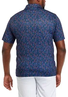 Big & Tall Autumn Print Polo Shirt