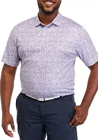 Big & Tall Fall Foliage Printed Polo Shirt