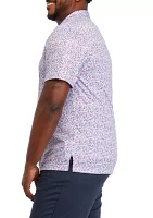 Big & Tall Fall Foliage Printed Polo Shirt