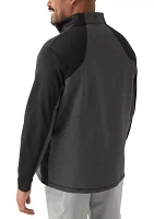 Big & Tall Long Sleeve Textured 1/4 Zip Pullover