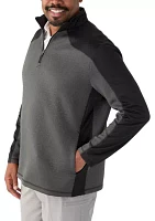 Big & Tall Long Sleeve Textured 1/4 Zip Pullover