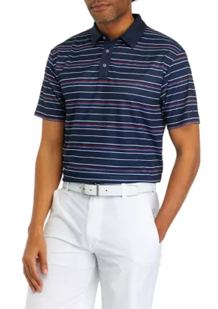 Men's Allover Stripe Americana Polo Shirt