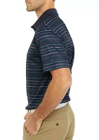 Stripe Polo Shirt with Collar