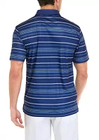 Men's Allover Stripe Polo Shirt