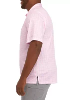 Big & Tall Short Sleeve Menswear Printed Polo Shirt