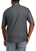 Big & Tall Short Sleeve Jacquard Polo Shirt