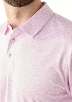 Men's Short Sleeve Floral Printed Polo Shirt