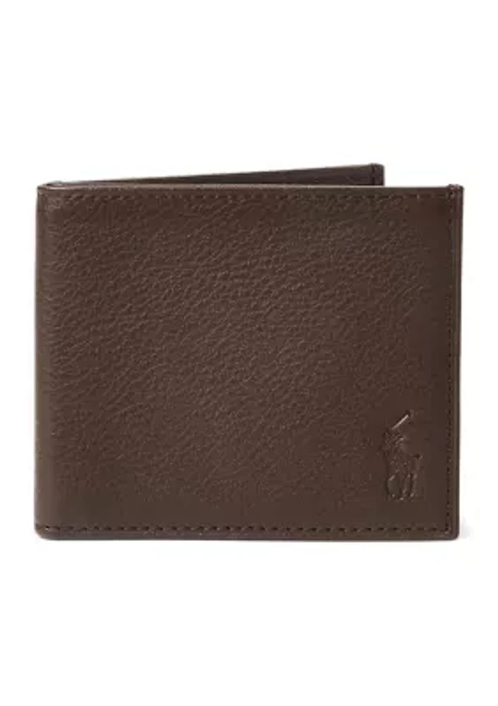 Pebbled Leather Billfold Wallet