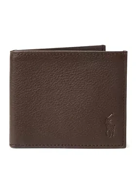 Pebbled Leather Billfold Wallet