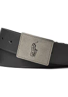 Pony Plaque Leather Belt