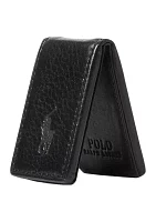 Pebbled Leather Money Clip