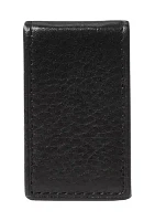 Pebbled Leather Money Clip