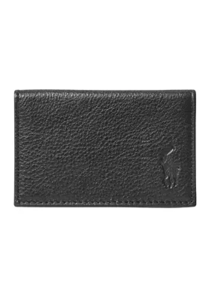 Pebbled Leather Card Wallet