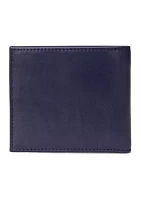 Embroidered Leather Billfold Wallet