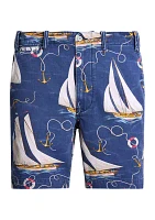 8-Inch Straight Fit Sailboat Twill Shorts