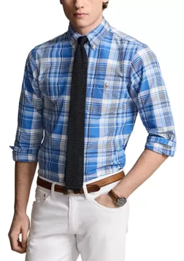 Classic Fit Plaid Oxford Shirt