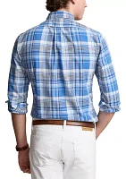 Classic Fit Plaid Oxford Shirt