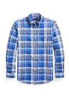 Classic Fit Plaid Oxford Shirt