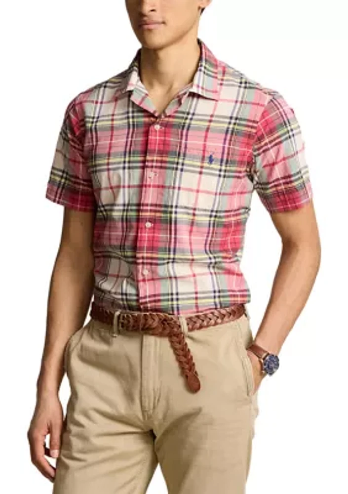 Classic Fit Madras Camp Shirt