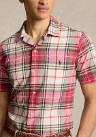 Classic Fit Madras Camp Shirt