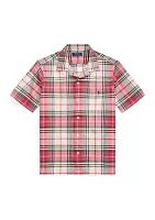 Classic Fit Madras Camp Shirt