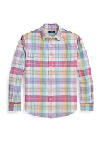 Classic Fit Plaid Oxford Shirt