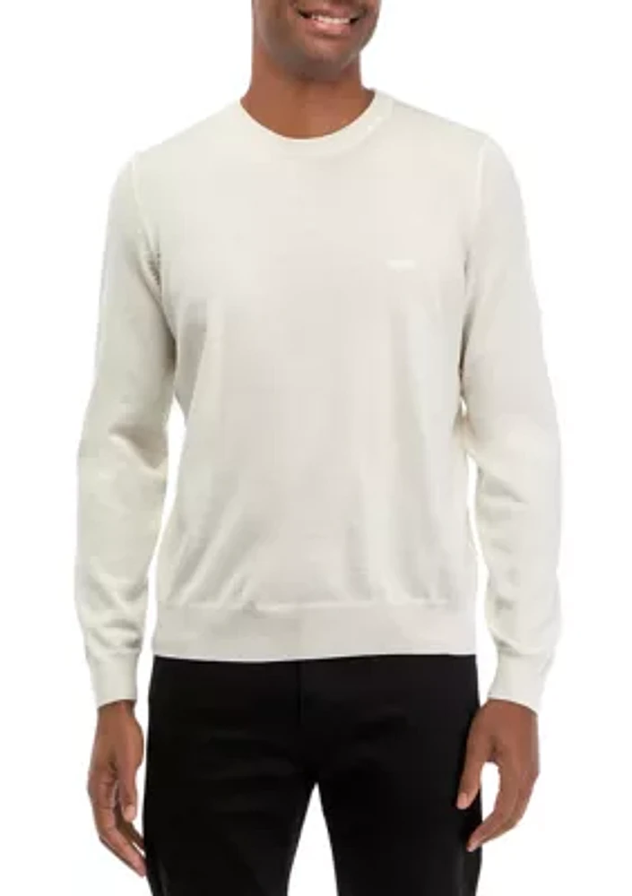 Men's Regular Fit Sweater with Embroidered Logo