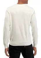 Men's Regular Fit Sweater with Embroidered Logo