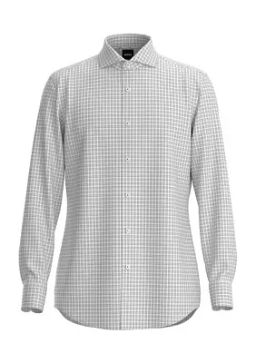 Men's Long Sleeve Check Dress Shirt