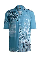 Men's Rayer Printed Button Down Shirt