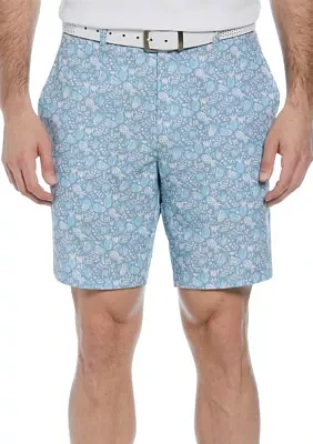 Men's 8" Pineapple Print Woven Golf Shorts