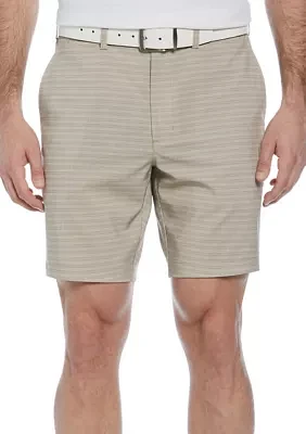 Men's Flat Front Stripe Printed Shorts