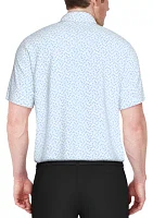 Floral Print Short Sleeve Golf Polo Shirt