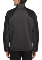 Men's Long Sleeve Textured 1/4 Zip Pullover