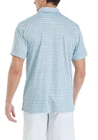 Men's Fish Geometric Printed Polo Shirt