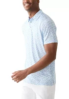 Men's Short Sleeve Golf Ball Geometric Printed Polo Shirt