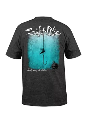 Big & Tall Hook Line and Sinker Fade Short Sleeve Graphic T-Shirt