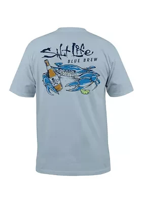 Big & Tall Blue Brew Crab Graphic T-Shirt