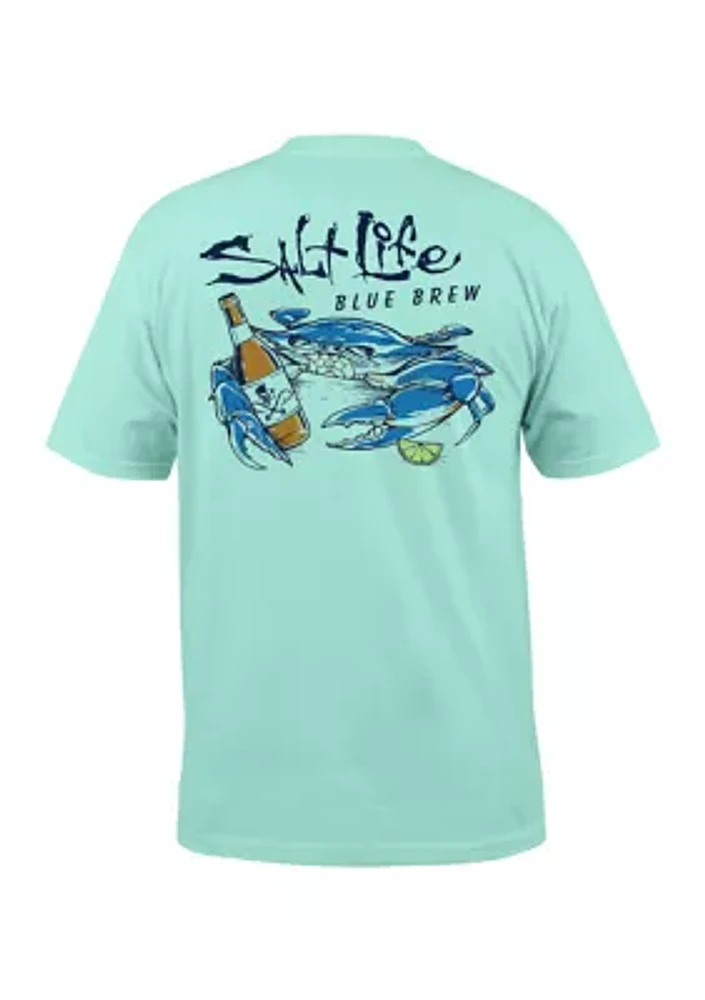 Big & Tall Blue Brew Crab Graphic T-Shirt