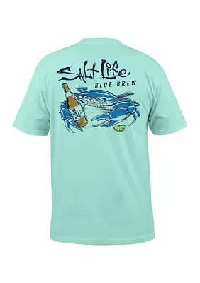 Big & Tall Blue Brew Crab Graphic T-Shirt