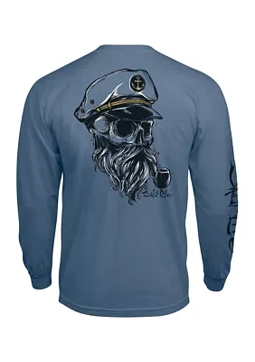 Old Sea Captain Long Sleeve Graphic T-Shirt