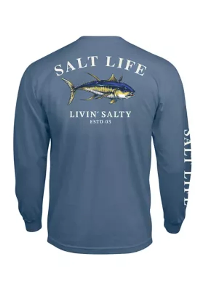 Long Sleeve Travelin Tuna Graphic T-Shirt