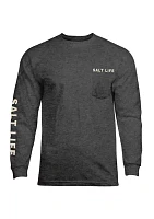 Aquatic Journey Fade Long Sleeve Graphic T-Shirt