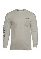 Get Hooked Marlin Long Sleeve Graphic T-Shirt