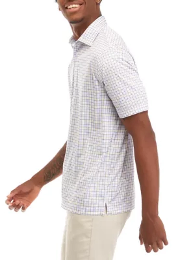 Men's Checkmate Print Polo Shirt