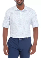 Men's Airplane Print Polo Shirt