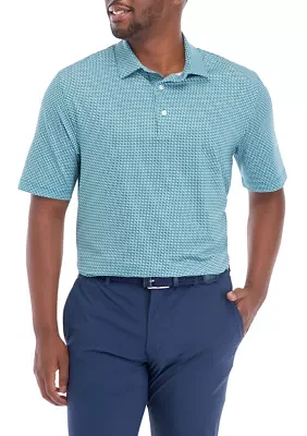 Men's Lake Print Polo Shirt