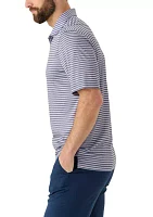 Men's Stretch Vista Striped Polo Shirt