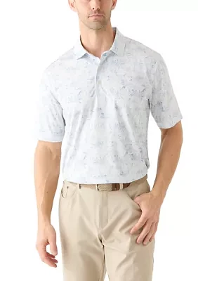 Men's Palm Printed Polo Shirt